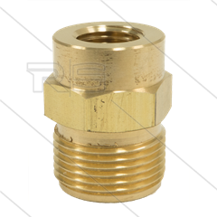 M22x1,5 - snelkoppeling nippel - messing - 250 Bar - Ø14mm - max 150°C - 1/4" bi