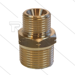M21x1,5 - snelkoppeling nippel - messing - 250 Bar - Ø14mm - max 160°C - 3/8" bu