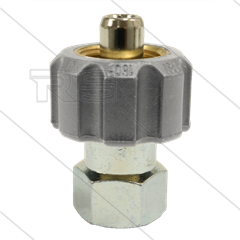 1/2" - snelkoppeling wartel - RVS - 250 Bar - Ø11mm - max 150°C - 1/4" bi