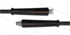 HD-slang zwart 3/8" - 2SN - 50m - 3/8" W RVS x 3/8"bu RVS - 2x KBS - 400 Bar