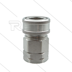 Snap-Tite - koppeling - met klep - RVS - 259 Bar - 1/2" bi