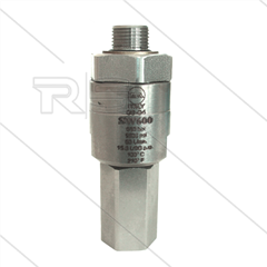 SW600 - Swivel - RVS - 600 Bar - 60 l/min - max 90°C - 30 tpm - 3/8" bi x 3/8" bu