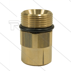 AR8 - M24x1,5 - nippel - messing - 350 Bar - Ø14mm - max 160°C - 3/8" bi