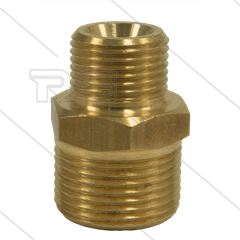 AR1 - M22x1,5 - snelkoppeling nippel - messing - 250 Bar - Ø14mm - max 160°C - 3/8" bu