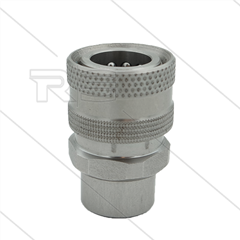 RP3100 - koppeling - RVS - 250 Bar - max 150°C - 1/4" bi