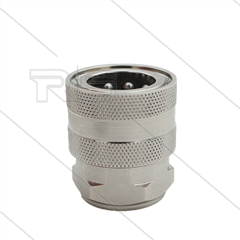 RMS250 - koppeling - messing - 250 Bar - max 90°C - passend op Nilfisk-Alto - 3/8" bi
