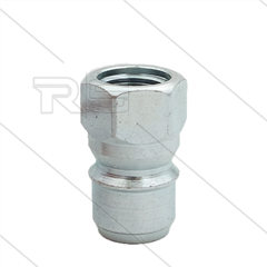 RMS250 - nippel - 250 Bar - staal - pin Ø19,9mm - max 90°C - passend op Nilfisk-Alto - 3/8" bi