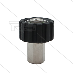 M22x1.5 - snelkoppeling wartel - RVS - 500 Bar - Ø14mm - max 150°C - 1/4" bi