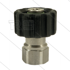 M22x1.5 - snelkoppeling wartel - RVS - 500 Bar - Ø14mm - max 150°C - 3/8" bi
