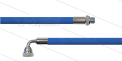 HD-slang blauw 3/8" - 2SC - 60m - 3/8"W 90° haaks x 3/8"bu - geen KBS - 400 Bar