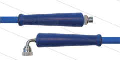 HD-slang blauw 3/8" - 2SC - 60m - 3/8"W 90° haaks x 3/8"bu - 2x KBS - 400 Bar