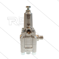 K10.0 - drukregelautomaat - 600 Bar - 12 tot 18 l/min - max 60°C - In: 3/8" bi - Uit: 3/8" bu