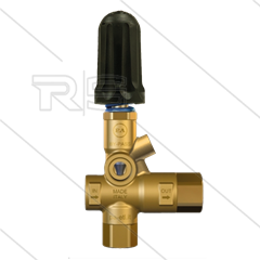 VB85/280-RV - met knop en 1/4" bi manometeraansluiting - 280 Bar - 80 l/min - max 90°C - In: 1/2" bi