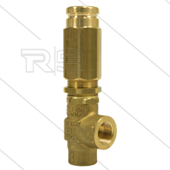 VS310 - veiligheidsventiel - 310 Bar - 40 l/min - 60°C - In: 3/8" bi - Bypass: 3/8" bi