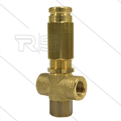 VS220 - veiligheidsventiel  - 220 Bar - 24 l/min - 60°C - In: 2 x 3/8" bi - Bypass: 3/8" bi