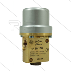 RP80/160 - pneumatische afsluiter - 160 Bar - 80 l/min - max 90°C - 2 x 1/2" bi