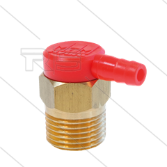 TRV - Thermoventiel - 10 Bar - 30 l/min - openingstemp 56°C - 1/2" bu - 7mm slangtule