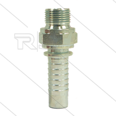 Persnippel - staal - 1/2" - 3/8" buitendraad - SW22