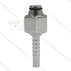 Persnippel - staal - 1/4" - M16x1,5 (10L) DKOL - met O-ring - SW19