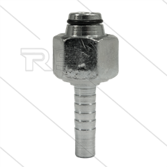 Persnippel - staal - 5/16" - M18x1,5 (12L) DKOL - met O-ring - SW22