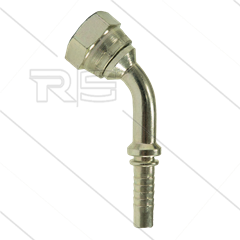 Persnippel - staal - 3/8" - 1/2" wartel - 45° gebogen - SW27
