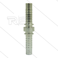 Persnippel slangverbinder - staal - 2x 1/4" pilaar