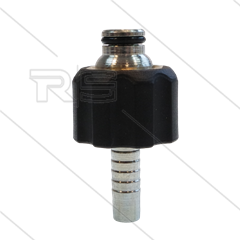 Persnippel - staal - 3/8" - met korte bolle kop en O-ring inclusief M22x1,5 wartel