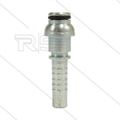 Persnippel - staal - 3/8" - met korte bolle kop en O-ring t.b.v. M22x1,5 wartel