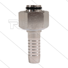 Persnippel - RVS - 1/4" - M14x1,5 (8L) DKOL - met O-ring - SW17