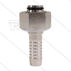 Persnippel - RVS - 3/8" - M18x1,5 (12L) DKOL - met O-ring - SW22