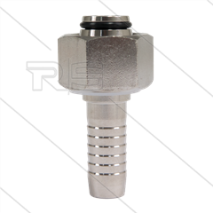 Persnippel - RVS - 3/8" - M22x1,5 (15L) DKOL - met O-ring - SW27
