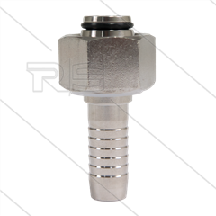 Persnippel - RVS - 1/2" - M22x1,5 (15L) DKOL - met O-ring - SW27