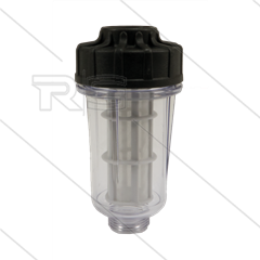 FPL - kunststof strainer - transparant filterglas - 120 mµ - 10 Bar - 80 l/min - max 40°C - 3/4" bi