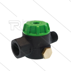 ZAFIL - strainer - 1/2" bi  x 1/2" bu - 300 mµ  - 10 Bar - 22 l/min - max 80°C - met zij aansluiting