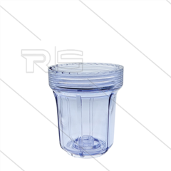 Filterglas 5" - transparant - H=140mm