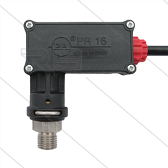 PR16 - Drukschakelaar - RVS - 1/4" bu - inschakeldruk 25 Bar - max 350 Bar - (rode markering)