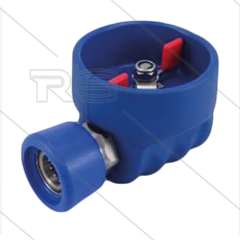 Kogelkraan 1/2" - beschermd - RVS304 - 60 Bar - max 95°C - 1/2" bi x ST3100 snelkoppeling
