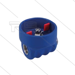 Kogelkraan 1/2" - beschermd - RVS304 - 60 Bar - max 95°C - 2 x 1/2" bi