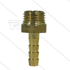 Slangpilaar - messing - Ø6mm - 1/4" bu