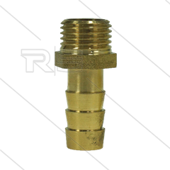 Slangpilaar - messing - Ø10mm - 1/4" bu