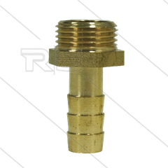Slangpilaar - messing - Ø10mm - 3/8" bu