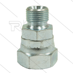Verloopnippel - staal - max 315 Bar - 1/2" bu x 1/2" wartel - BSP