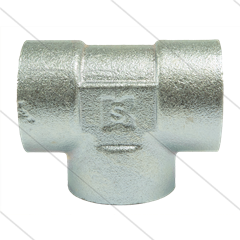 T-stuk - staal - max 350 Bar - 3 x 1/4" bi - BSP