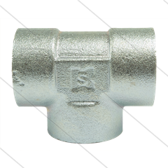 T-stuk - staal - max 350 Bar - 3 x 3/8" bi - BSP