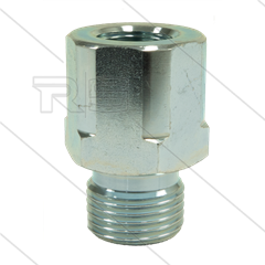 Verloopnippel - staal - 1/2" bu (60° conus) x 1/2" bi - BSP