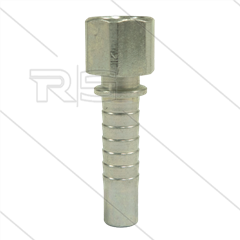 Persnippel - RVS - 3/8" - 1/4" vaste binnendraad - BSP - SW17