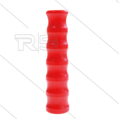 Knikbeschermer 3/8" - binnen Ø20,5mm - rood - met borglip en ribbelprofiel