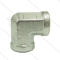 Knie - staal - 2 x 3/8" bi - BSP