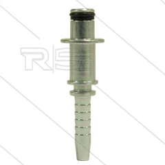 Persnippel - staal - 1/4" - DN06 - Ø10mm pistoolaansluiting met Ø18,0mm sluitplaat