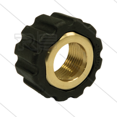 Wartelmoer Zwart - M22x1,5 - messing schroefdraad - t.b.v. perspilaar 216005.0814 (1/2")